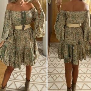 Boho off shoulder dress